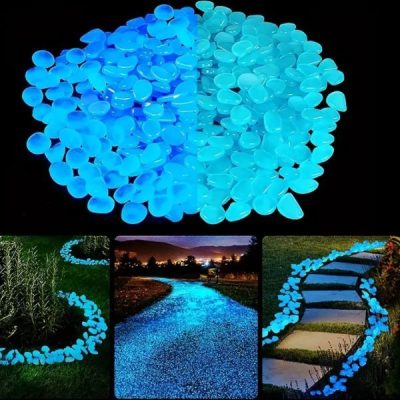 100x sötétben világító kék kövek | LUMIROCKS