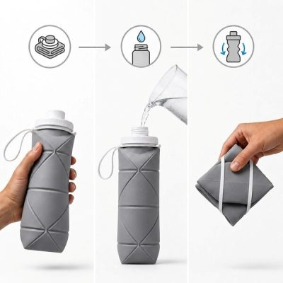 Összecsukható vizes palack (600 ml) | FOLDSIP